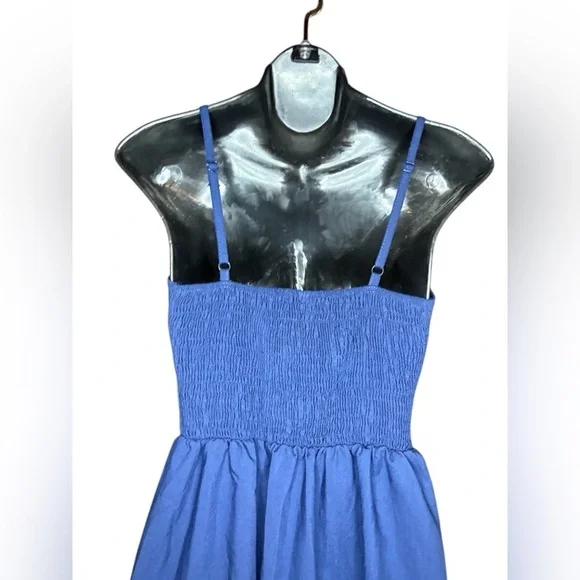 Ecowish Women Dresses Summer Tie Front V-Neck Spaghetti Strap Button Down A-Line - Picture 3 of 8